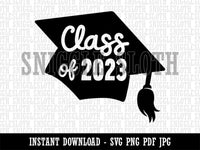 Class of 2023 Written on Graduation Cap  Clipart Digital Download SVG PNG JPG PDF Cut Files