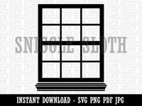 Closed Glass Window Clipart Digital Download SVG PNG JPG PDF Cut Files