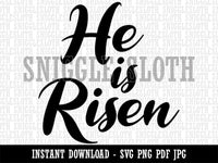 he is risen black and white clipart