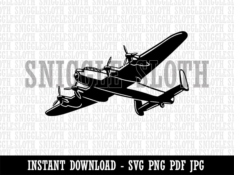 Military Bomber Plane Clipart Digital Download SVG PNG JPG PDF Cut Files