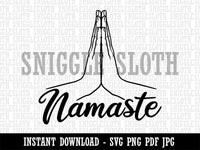 Namaste Palm of Hands Together Yoga Clipart Digital Download SVG PNG JPG PDF Cut Files