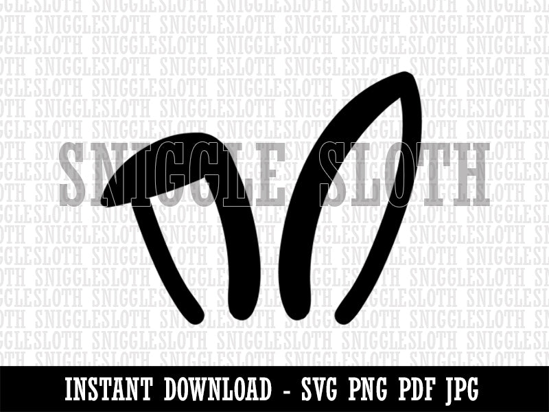 Easter Bunny Ears Clipart Digital Download SVG PNG JPG PDF Cut Files