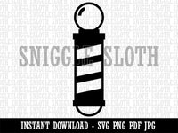 Barber Pole Icon Clipart Digital Download SVG PNG JPG PDF Cut Files