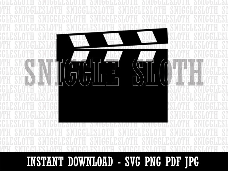 Clapperboard Movie Film Director Action Clipart Digital Download SVG PNG JPG PDF Cut Files