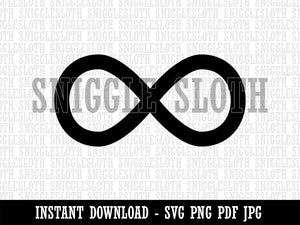 Infinity Symbol Solid Clipart Digital Download SVG PNG JPG PDF Cut Files