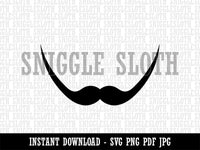 Dali Mustache Moustache Silhouette Clipart Digital Download SVG PNG JPG PDF Cut Files