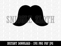 Walrus Mustache Moustache Silhouette Clipart Digital Download SVG PNG JPG PDF Cut Files