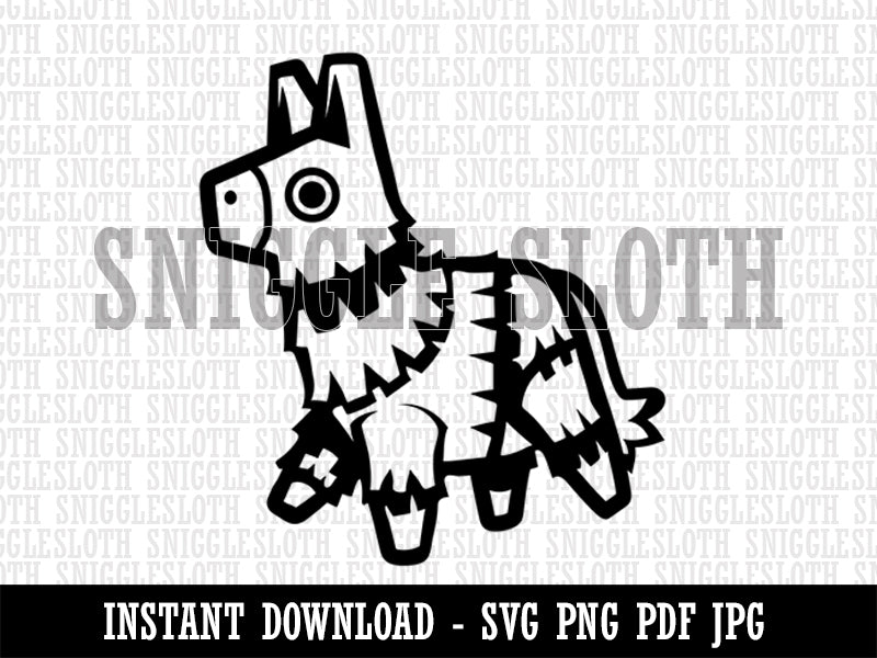 Fiesta Donkey Party Pinata Clipart Digital Download SVG PNG JPG PDF Cut Files