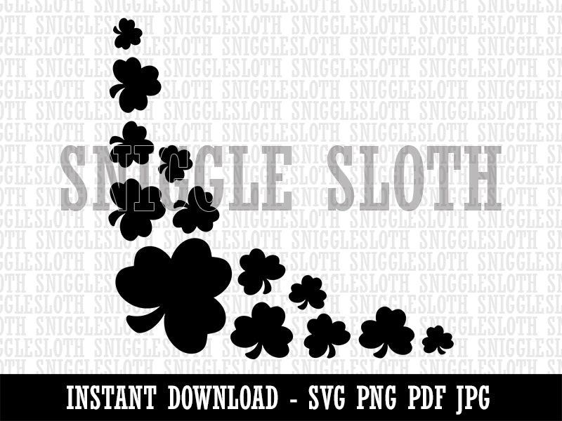 Shamrock Saint Patrick's Day Corner Clipart Digital Download SVG PNG JPG PDF Cut Files