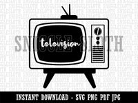 Vintage Retro Television TV Set Clipart Digital Download SVG PNG JPG PDF Cut Files