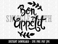 Bon Appetit Kitchen Clipart Digital Download SVG PNG JPG PDF Cut Files