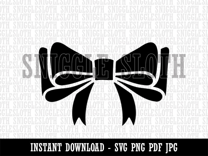 Cute Hair Bow Tie Clipart Digital Download SVG PNG JPG PDF Cut Files