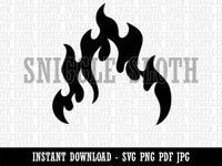 Fire Flame Burning Clipart Digital Download SVG PNG JPG PDF Cut Files