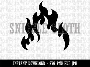 Fire Flame Burning Clipart Digital Download SVG PNG JPG PDF Cut Files