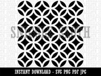 Geometric Overlapping Circles Clipart Digital Download SVG PNG JPG PDF Cut Files