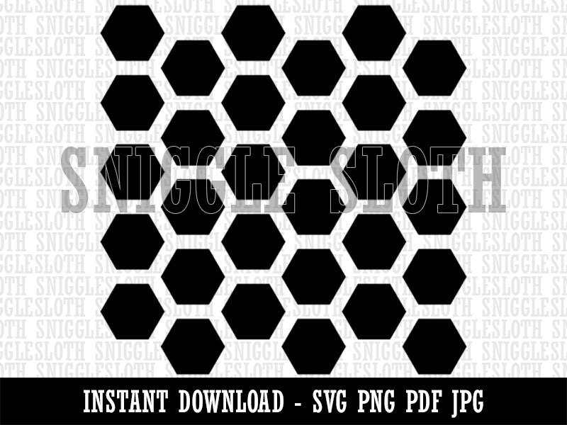 Honeycomb Bee Pattern Clipart Digital Download SVG PNG JPG PDF Cut Files