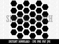 Honeycomb Bee Pattern Clipart Digital Download SVG PNG JPG PDF Cut Files