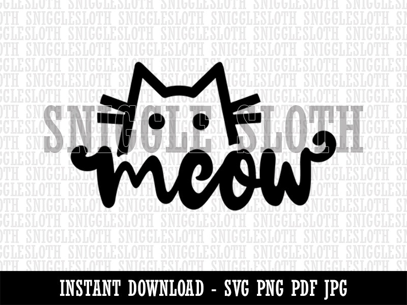 Shy Peeking Cat Meow Clipart Digital Download SVG PNG JPG PDF Cut Files