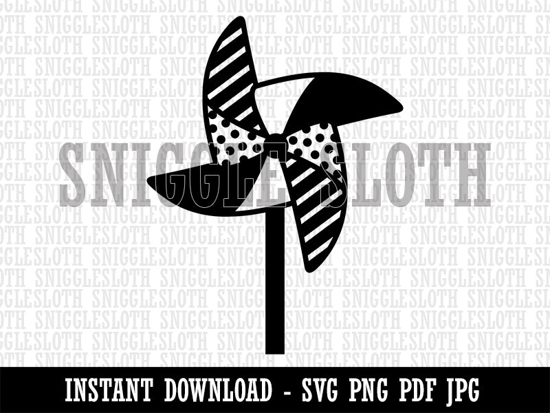 Windmill Pinwheel Clipart Digital Download SVG PNG JPG PDF Cut Files