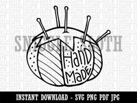 Handmade Cute Sweet Hand Drawn Tomato Pincushion Sewing Quilting Crafts Clipart Digital Download SVG PNG JPG PDF Cut Files