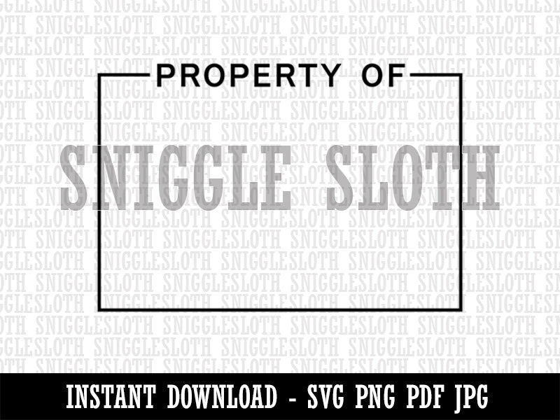 Simple Property of Label Clipart Digital Download SVG PNG JPG PDF Cut Files