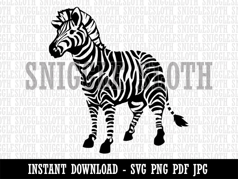 Abstract Striped Zebra Clipart Digital Download SVG PNG JPG PDF Cut Files