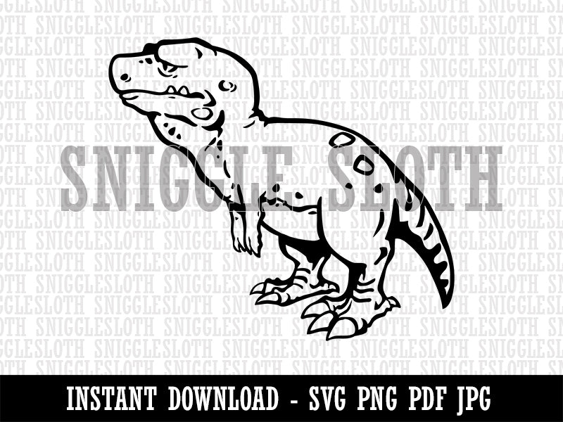 Sad Tyrannosaurus Rex Dinosaur Clipart Digital Download SVG PNG JPG PDF Cut Files