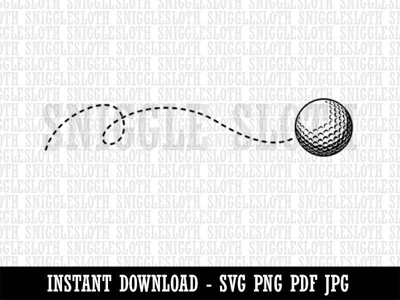 Flying Golf Ball Golf Golfing Clipart Digital Download SVG PNG JPG PDF Cut Files
