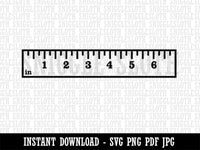 Ruler Border (Inches Not To Scale) Clipart Digital Download SVG PNG JPG PDF Cut Files