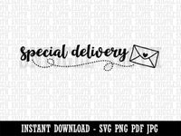 Special Delivery Script Mail Envelope with Heart Clipart Digital Download SVG PNG JPG PDF Cut Files