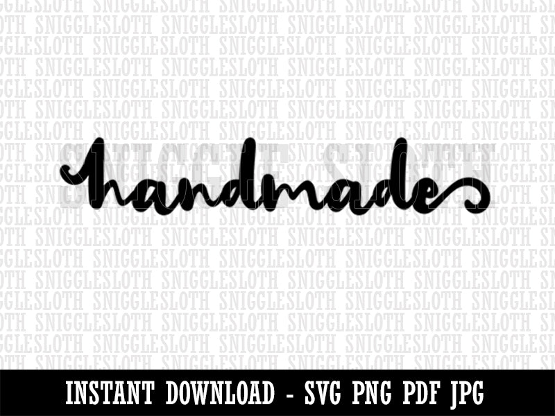 Artsy Inky Lowercase Script Handmade Clipart Digital Download SVG PNG JPG PDF Cut Files