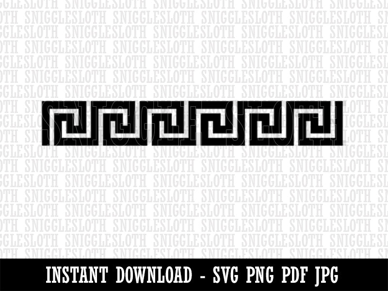 Classic Greek Key Meander Border Pattern Clipart Digital Download SVG PNG JPG PDF Cut Files