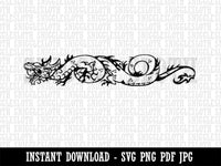 Fierce Chinese Asian Serpent Long Dragon Clipart Digital Download SVG PNG JPG PDF Cut Files