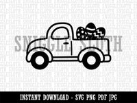 Cute Truck with Easter Eggs Clipart Digital Download SVG PNG JPG PDF Cut Files