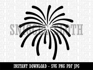 Firework Fourth of July Clipart Digital Download SVG PNG JPG PDF Cut Files