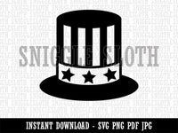 Fourth of July Patriotic Hat Clipart Digital Download SVG PNG JPG PDF Cut Files
