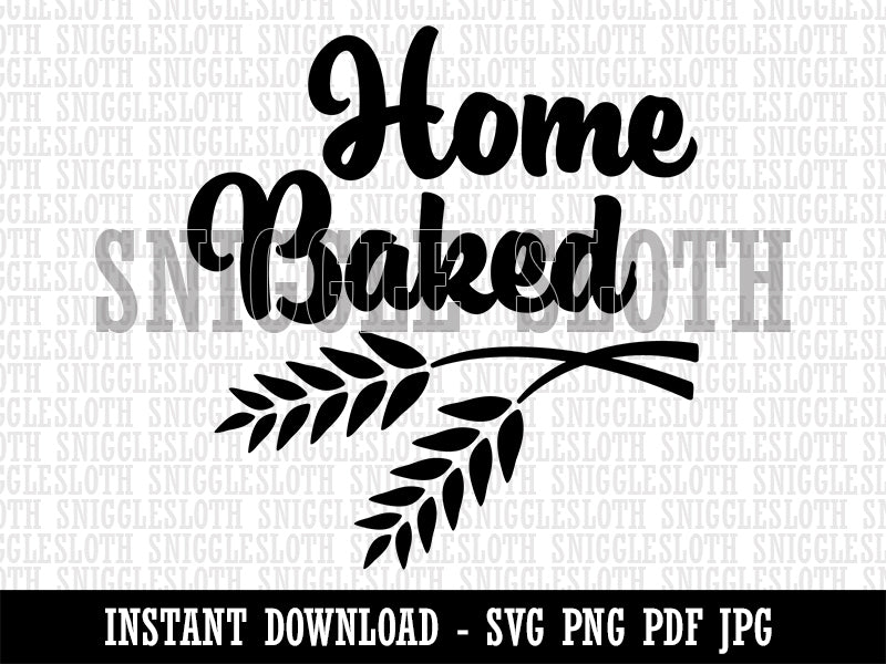 Home Baked Bread Baking Clipart Digital Download SVG PNG JPG PDF Cut Files