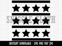 Stars and Stripes Pattern USA Patriotic  Clipart Digital Download SVG PNG JPG PDF Cut Files