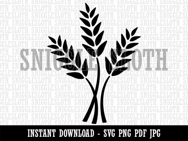 Wheat Stems Bread Baking Clipart Digital Download SVG PNG JPG PDF Cut Files