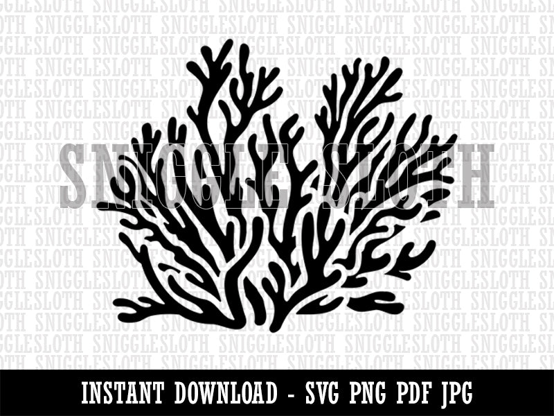Coral Reef Ocean Clipart Digital Download SVG PNG JPG PDF Cut Files