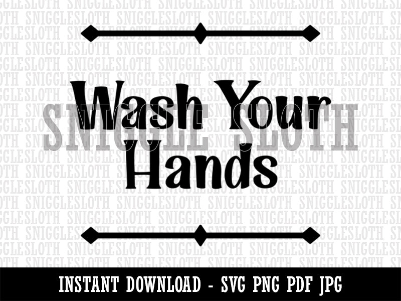 Wash Your Hands Clipart Digital Download SVG PNG JPG PDF Cut Files