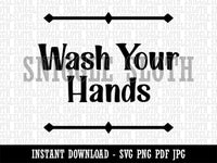 Wash Your Hands Clipart Digital Download SVG PNG JPG PDF Cut Files