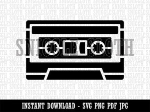 Classic Cassette Mix Tape Music Stereo Clipart Digital Download SVG PNG JPG PDF Cut Files