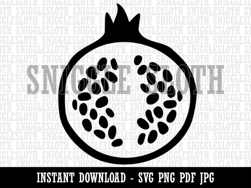 Yummy Pomegranate Fruit Vegetable Summer Clipart Digital Download SVG PNG JPG PDF Cut Files