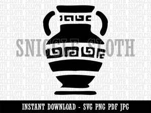 Ancient Greek Pottery Vase Clipart Digital Download SVG PNG JPG PDF Cut Files