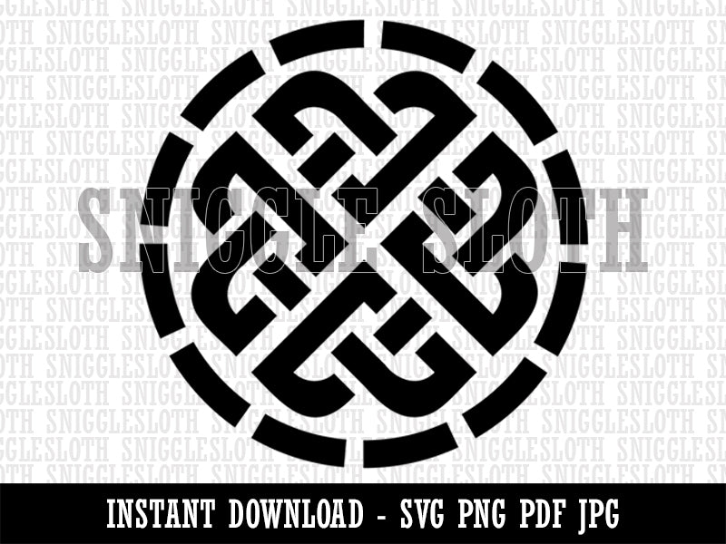 Celtic Shield Knot Ward Symbol of Protection Clipart Digital Download SVG PNG JPG PDF Cut Files