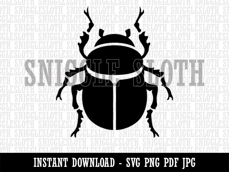Scarab Beetle Insect Bug Clipart Digital Download SVG PNG JPG PDF Cut Files