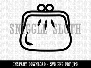 Coin Purse Clipart Digital Download SVG PNG JPG PDF Cut Files