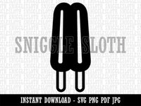 Double Ice Cream Bar Frozen Treat Popsicle Clipart Digital Download SVG PNG JPG PDF Cut Files