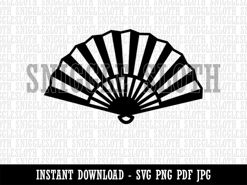 Japanese Fan Clipart Digital Download SVG PNG JPG PDF Cut Files